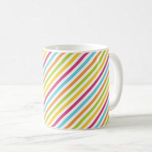 Mug Rayures diagonales en couleurs vives