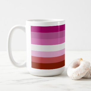 Mug Rayures du drapeau de fierté lesbienne