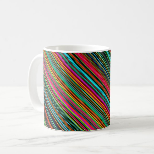 Mug Rayures multicolores colorées (Devant gauche)