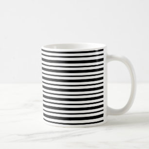 Mug Rayures noires et blanches épaisses et minces