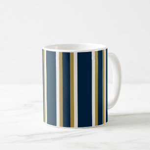 Mug Rayures polo irlandaises bleu et or 