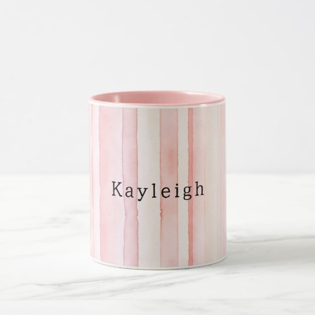 Mug Rayures Rose Fille (Centre)