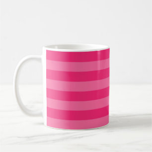 Mug Rayures rose pâle et rose chaud
