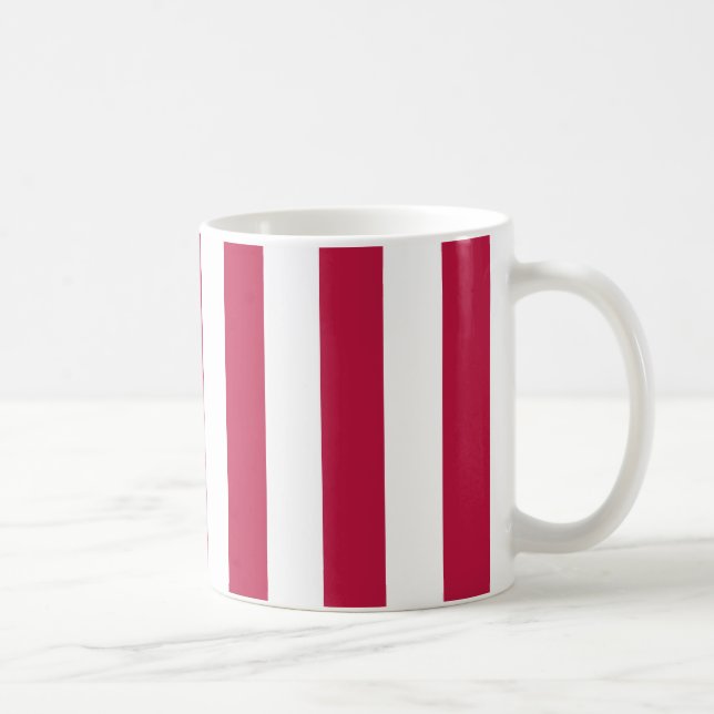 Mug Rayures rouges et blanches (Droite)