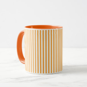 Mug Rayures verticales orange et blanc ensoleillées es
