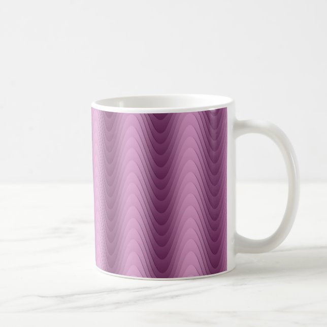 Mug Rayures violettes ondulées design moderne (Droite)