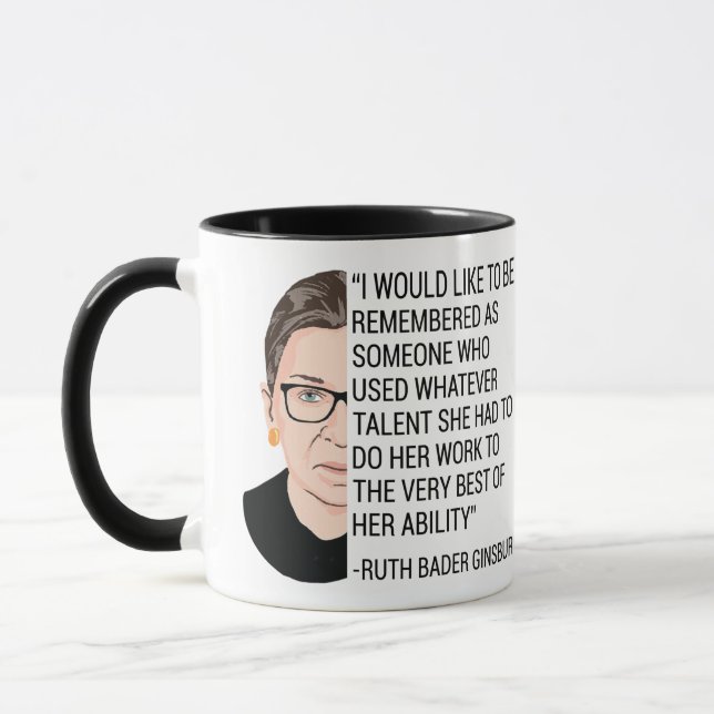 Mug RBG Ruth Bader Ginsburg Hommage RIP (Gauche)