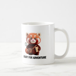 Mug Ready For Adventure Cute Red Panda Explorer