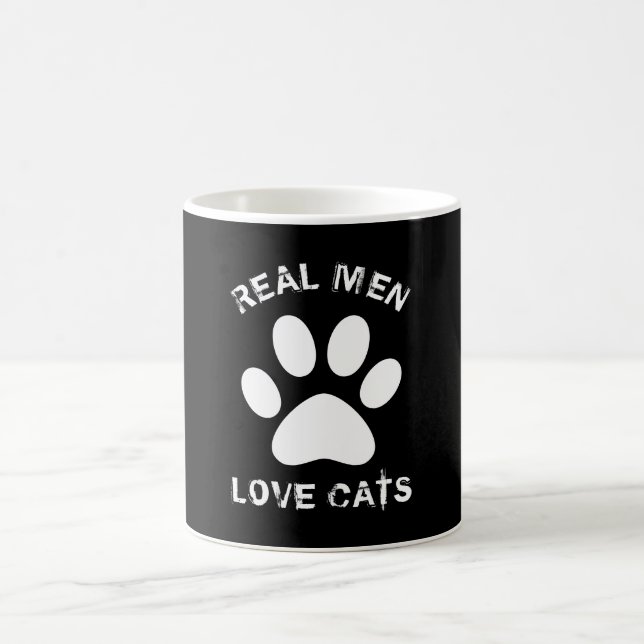 Mug Real Men Love Cats Texte Personnalisé (Centre)