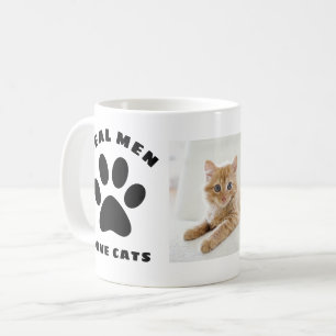 Mug Real Men Love Cats Texte personnalisé Photo person