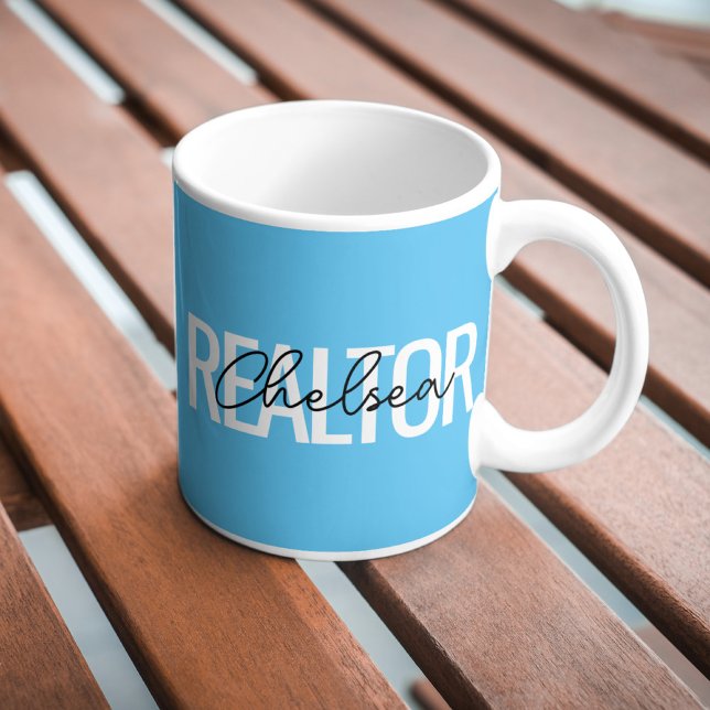 Mug Realtor Immobilier Agent Nom personnalisé Café (Créateur téléchargé)