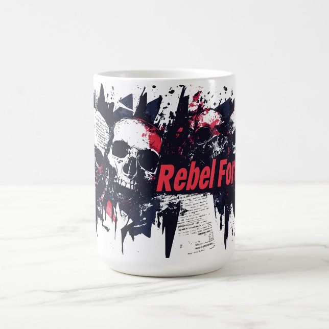 Mug  "Rebel Forever" - Conception Graphique de Crâne E (Centre)
