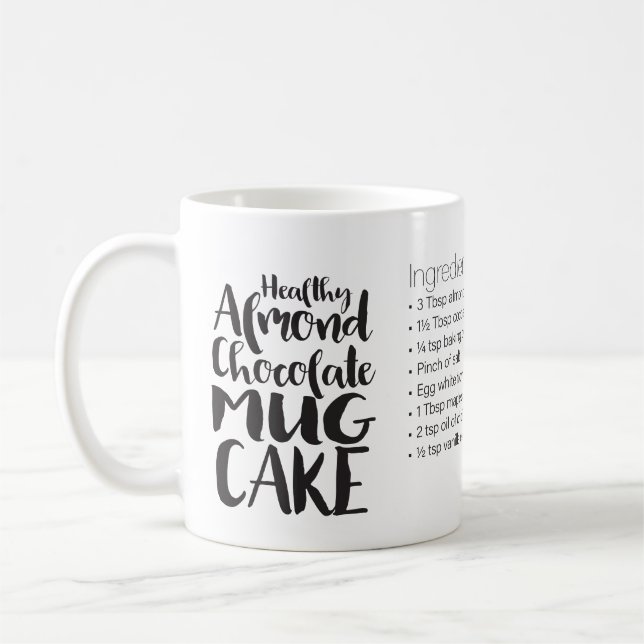 Mug Recette de gâteau au chocolat aux amandes en bonne (Gauche)