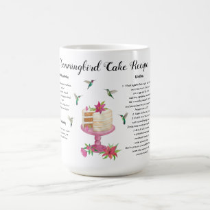 Mug Recette de gâteau aux colibris