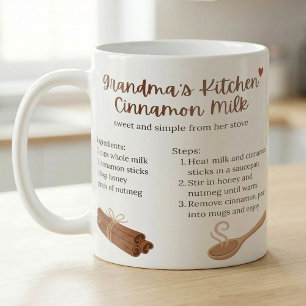 Mug Recette de Lait à la Cannelle de Grand-Mère, Recet