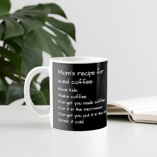 Mug Recette de maman pour le café glacé amusant parent (Créateur téléchargé)