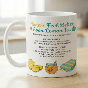 Mug Recette de thé au citron, miel et gingembre pour q