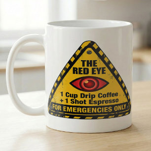Mug Recette d'urgence de caféine Avertissement drôle R