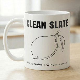 Mug Recette Matin Citron Gingembre Ardoise Propre