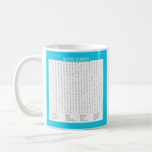 Mug Recherche de mots simple sur une bordure de couleu