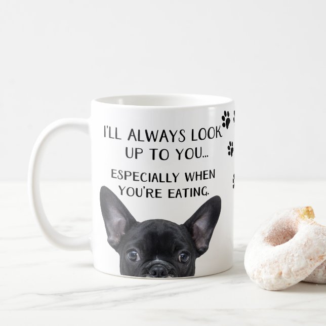 Mug Recherchez à vous fête des pères drôle de chien (Avec donut)