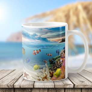 Mug Récif De Corail Sous-Marin Avec Poisson Tropical