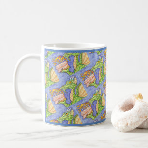 MUG RÉCOLTE D'INCENDIE DRAGON ÉCLAIRANT LES BOUGIES D'