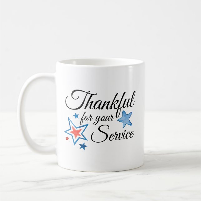 Mug Reconnaissant pour votre jour de vétérans de //de (Gauche)