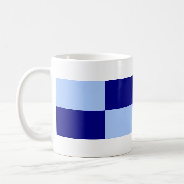 Mug Rectangles bleu clair et bleu foncé (Gauche)