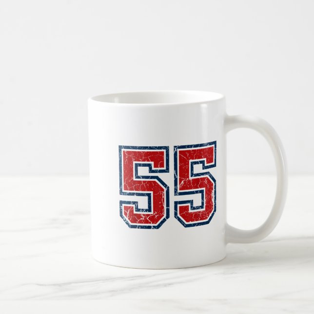 Mug Red And Blue Srts Number 55 Jersey Uniform Player  (Droite)
