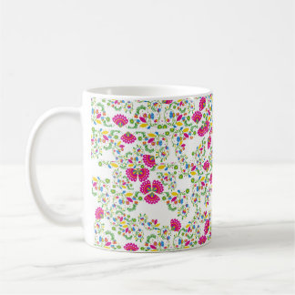 Mug Red and white floral design