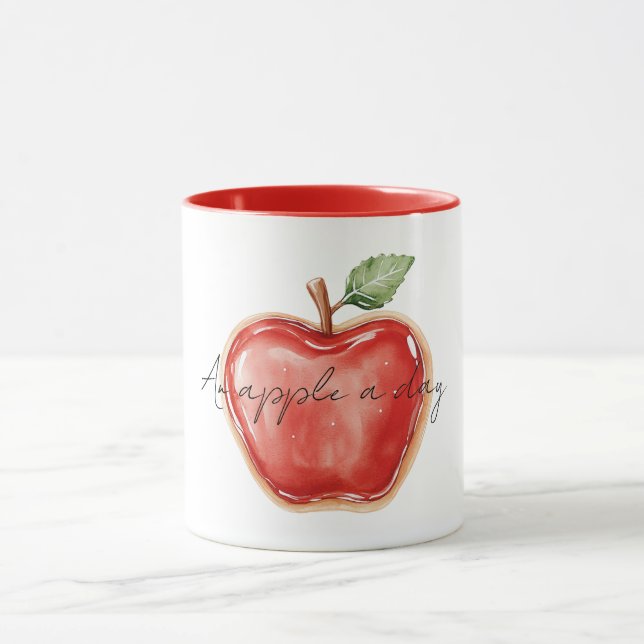Mug Red Apple A Day (Centre)