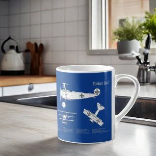 Mug Red Baron Fokker Dr.1 - Plan d'avion ABD