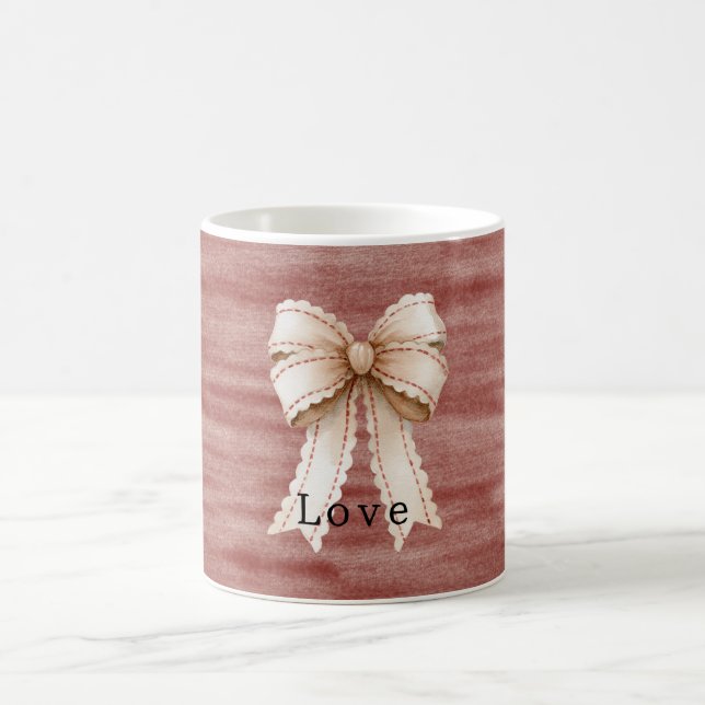 Mug Red Bow Cream Bow (Centre)