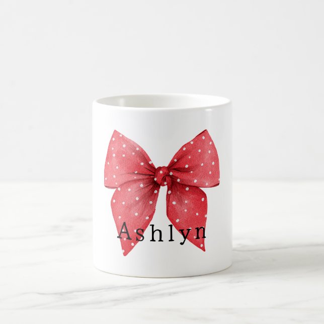 Mug Red Bow White Dots (Centre)