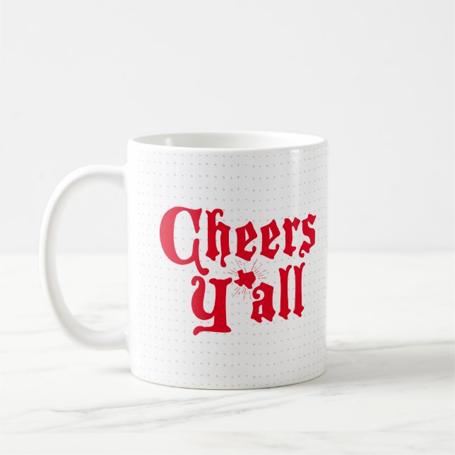 Mug Red Cheers Y'all (Gauche)