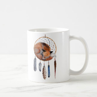 Mug Red Fox dormant sur Dreamcatcher