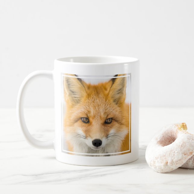 Mug Red Fox Portrait (Avec donut)