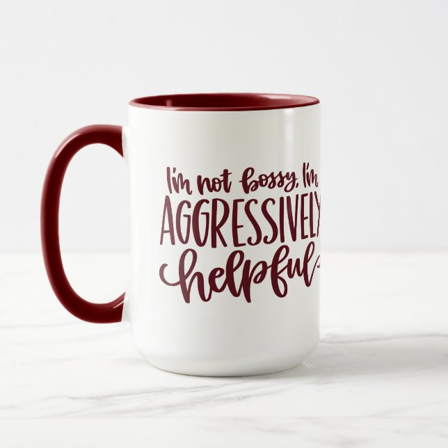 Mug Red Funny Pas Bossy (Gauche)