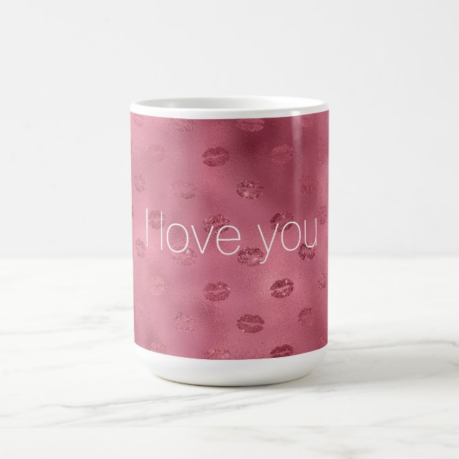Mug Red Glitzy Lips Love (Centre)
