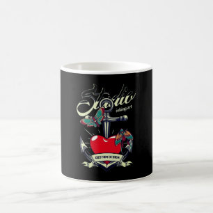 Mug Red Heart & Butterflies Studio Intendance Art