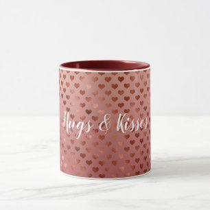 Mug Red Hearts Ombre