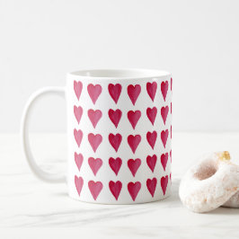 Mug Red Hearts Valentine's Day Plutôt mignon
