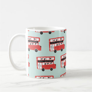 Mug Red London Double Decker Bus sans joint Motif