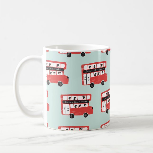 Mug Red London Double Decker Bus sans joint Motif (Gauche)