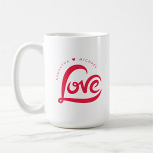 Mug Red Love Heart Valentines Day