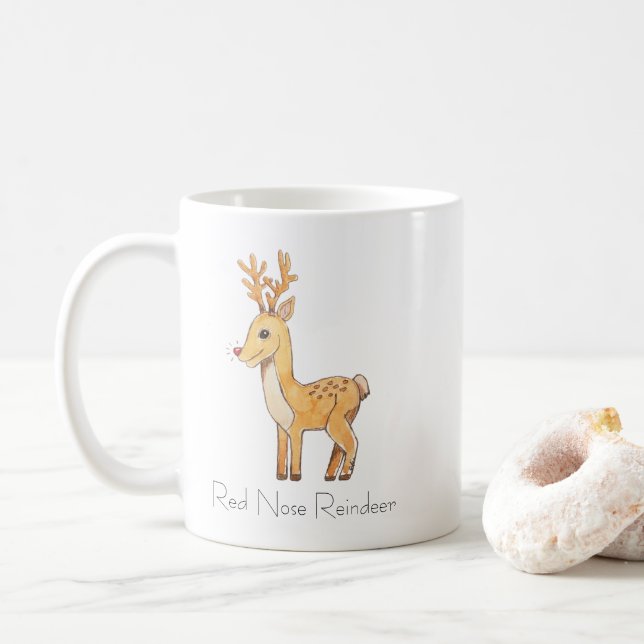 Mug Red Nose Reindeer  (Avec donut)