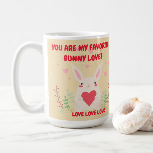 Mug Red Pink Hearts You Are My Bunny Love Valentine's