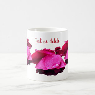 Mug Red Rose Raindrops Personnalisé