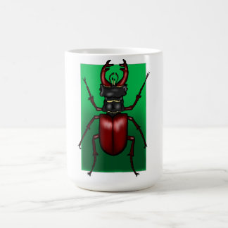 Mug Red Stag Beetle Illustration